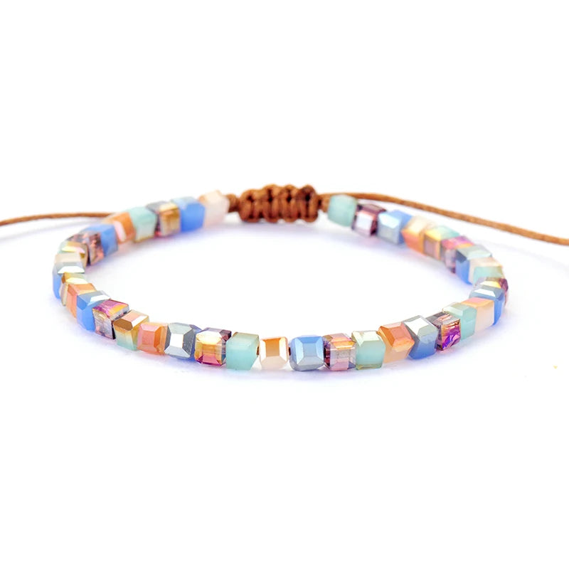 Hand Made Natural Crystal Bead Friendship Bracelet