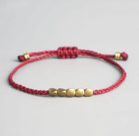 Thumbnail for Handmade Tibetan  Buddhist Copper Bead Lucky Rope Bracelet