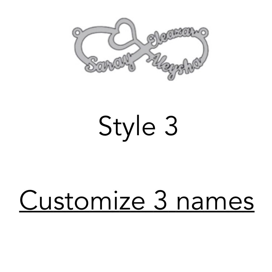 Stainless Steel Custom Names 'FOREVER' INFINITY Necklace