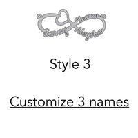 Thumbnail for Stainless Steel Custom Names 'FOREVER' INFINITY Necklace