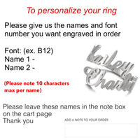 Thumbnail for Stainless Steel Customizable Double Name LOVE Ring