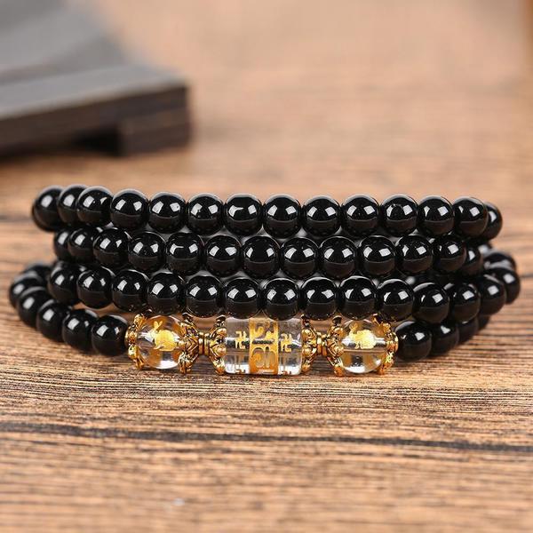 2022- YEAR of the TIGER Obsidian Chinese Horoscope Animal Wrap Bracelet