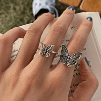 Thumbnail for THAI SILVER Elegant Butterfly 'COURAGE' Ring/s