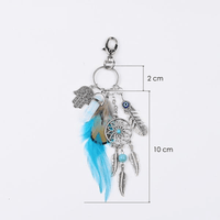Thumbnail for Natural Opal stone Dream Catcher Feather Keyring