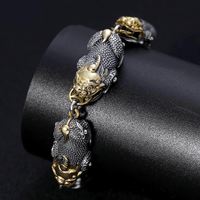 Thumbnail for Ethnic Thai Silver Retro Money Pixiu Bracelet