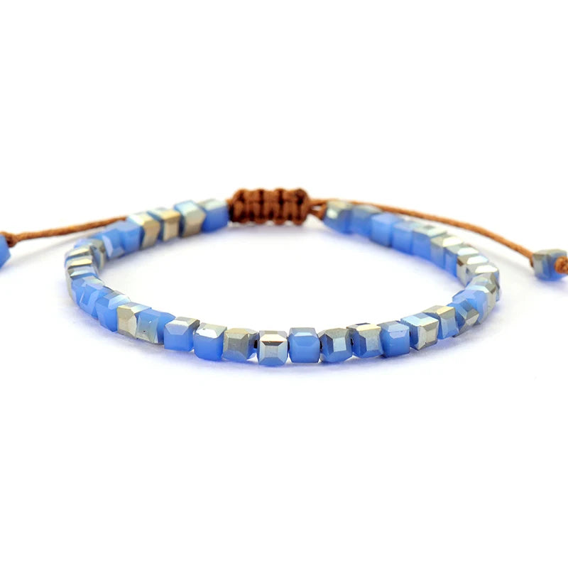 Hand Made Natural Crystal Bead Friendship Bracelet