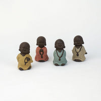 Thumbnail for 4 pc/Set of Cute Beaded Monks Tea Pet Figurines-BEST DEAL GOING!