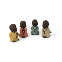 Thumbnail for 4 pc/Set of Cute Beaded Monks Tea Pet Figurines-BEST DEAL GOING!