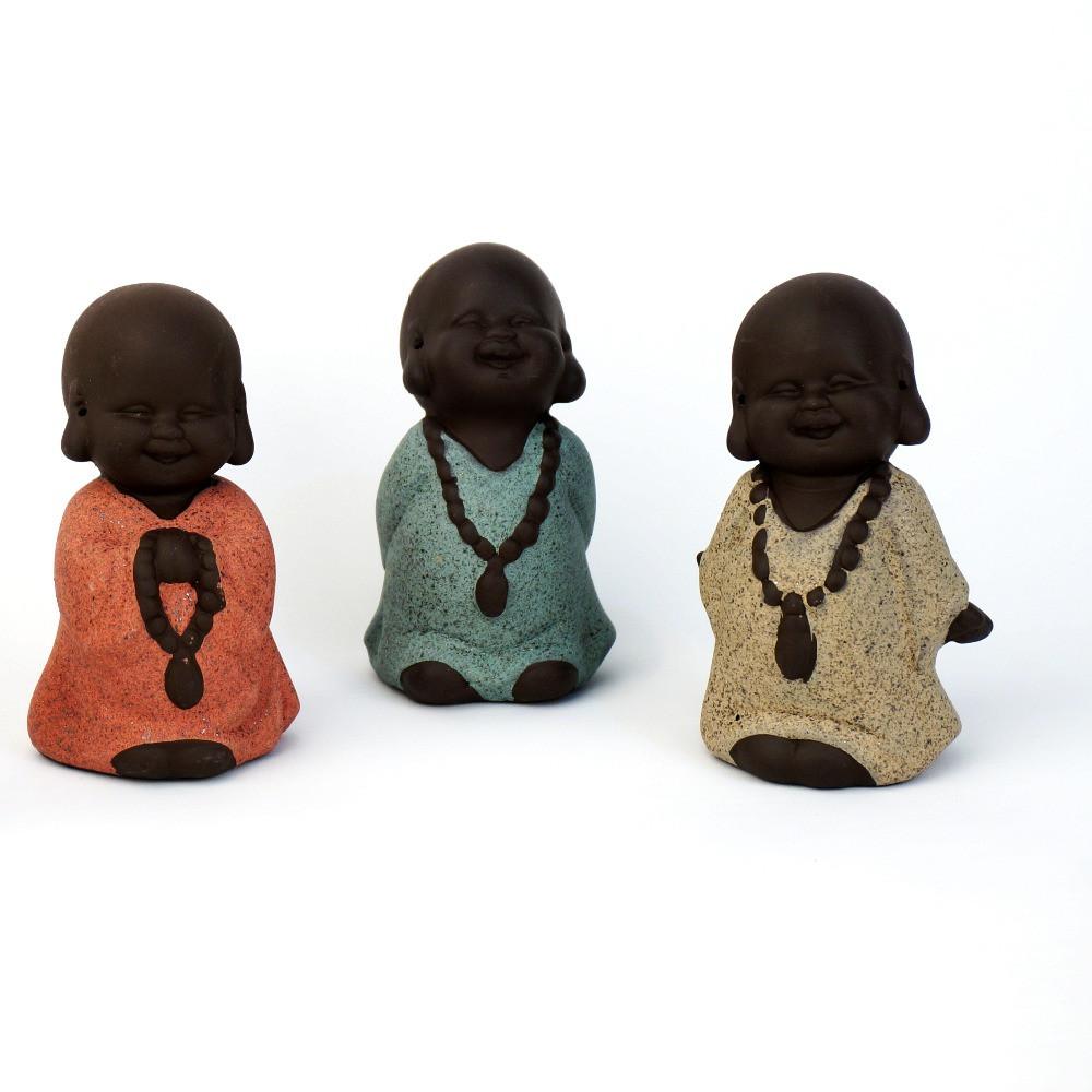 4 pc/Set of Cute Beaded Monks Tea Pet Figurines-BEST DEAL GOING!