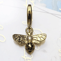 Thumbnail for Silver & Zirconia Golden Honey Bee Charm