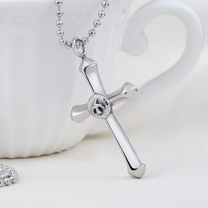 Stainless Steel Cross 'FREE EAGLE' Pendant