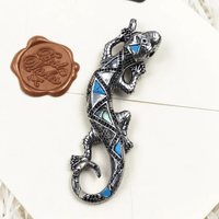 Thumbnail for Silver & Zirconia Gecko Pendant Necklace