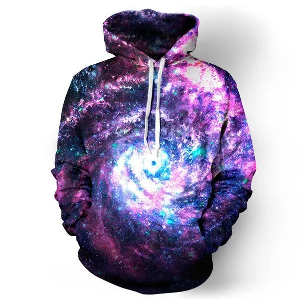 Sacred Geometry Galaxy Printed Hoodie Sweatshirt