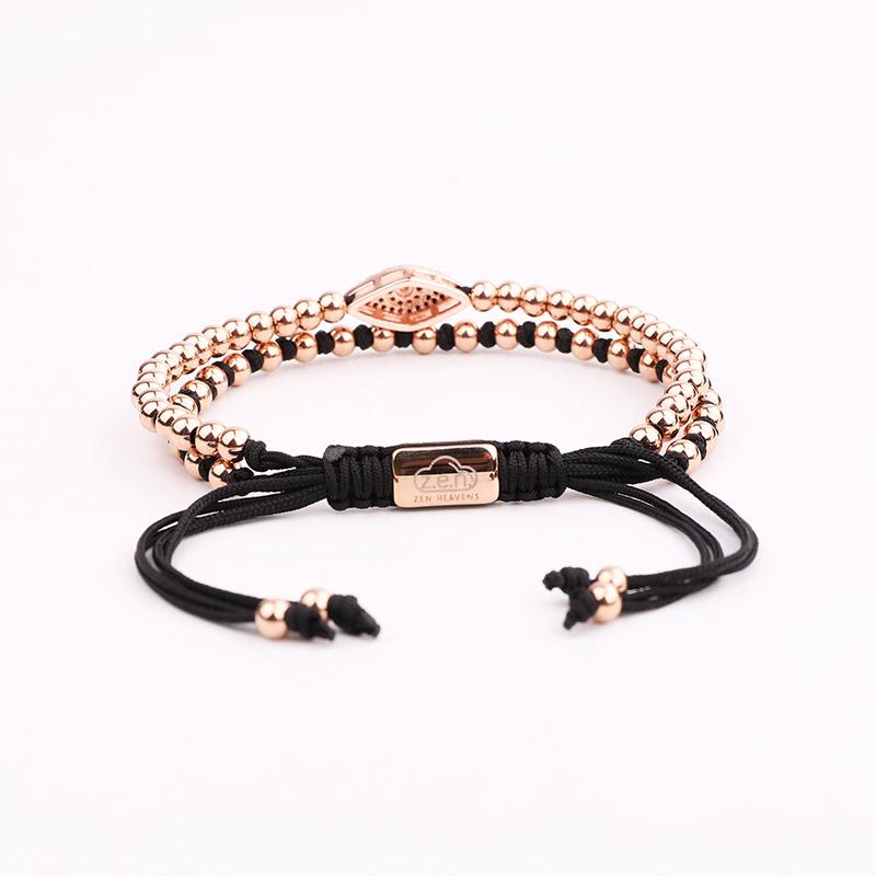 Luxury Stainless Steel & CZ Unisex EVIL EYE PROTECTION Bracelet like the Celebs-4 Metal Colors