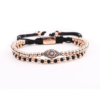 Thumbnail for Luxury Stainless Steel & CZ Unisex EVIL EYE PROTECTION Bracelet like the Celebs-4 Metal Colors