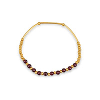 Thumbnail for Elegant 18k Gold Red Garnet Bracelet