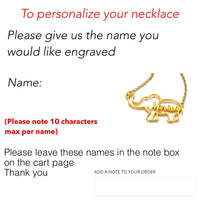 Thumbnail for Personalized Stainless Steel 'STRENGTH' Elephant Necklace