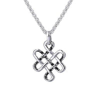 Thumbnail for Stainless Steel  Buddhist Eternal Knot WISDOM Necklace
