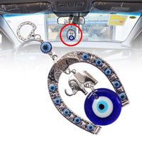 Thumbnail for Evil Eye Horseshoe Elephant Charm