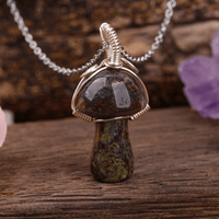 Thumbnail for Natural Stone Toad Stool Mushroom Necklace