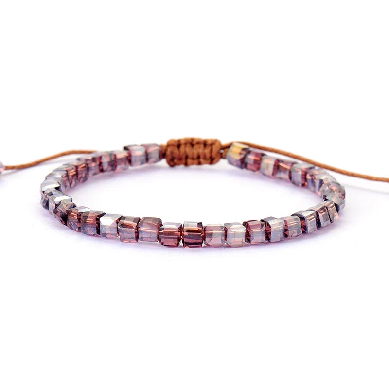 Hand Made Natural Crystal Bead Friendship Bracelet