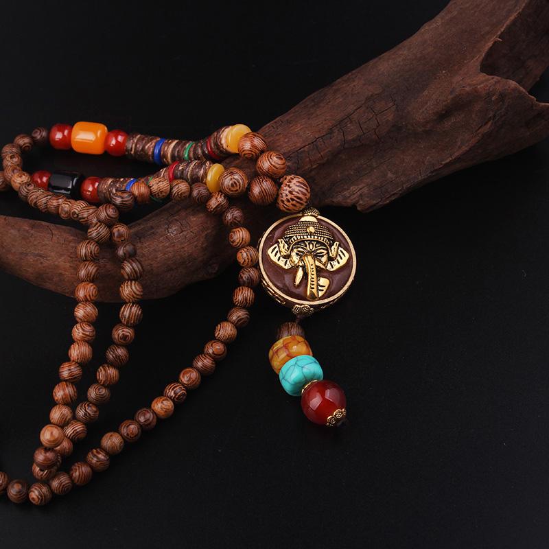 Bodhi Sandalwood Elephant Charm Mala