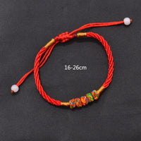 Thumbnail for Hand woven Red Rope & Pineapple Knot Good Luck Bracelet