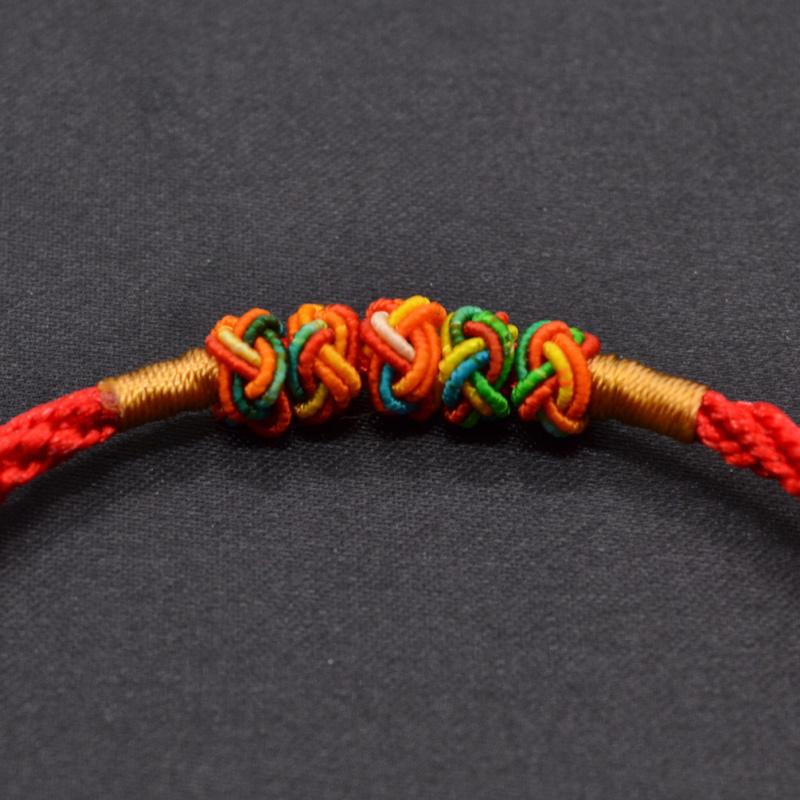 Hand woven Red Rope & Pineapple Knot Good Luck Bracelet