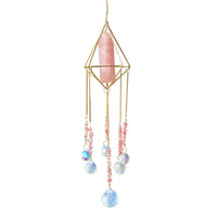 Thumbnail for Feng Shui Crystal Pink Quartz Suncatcher