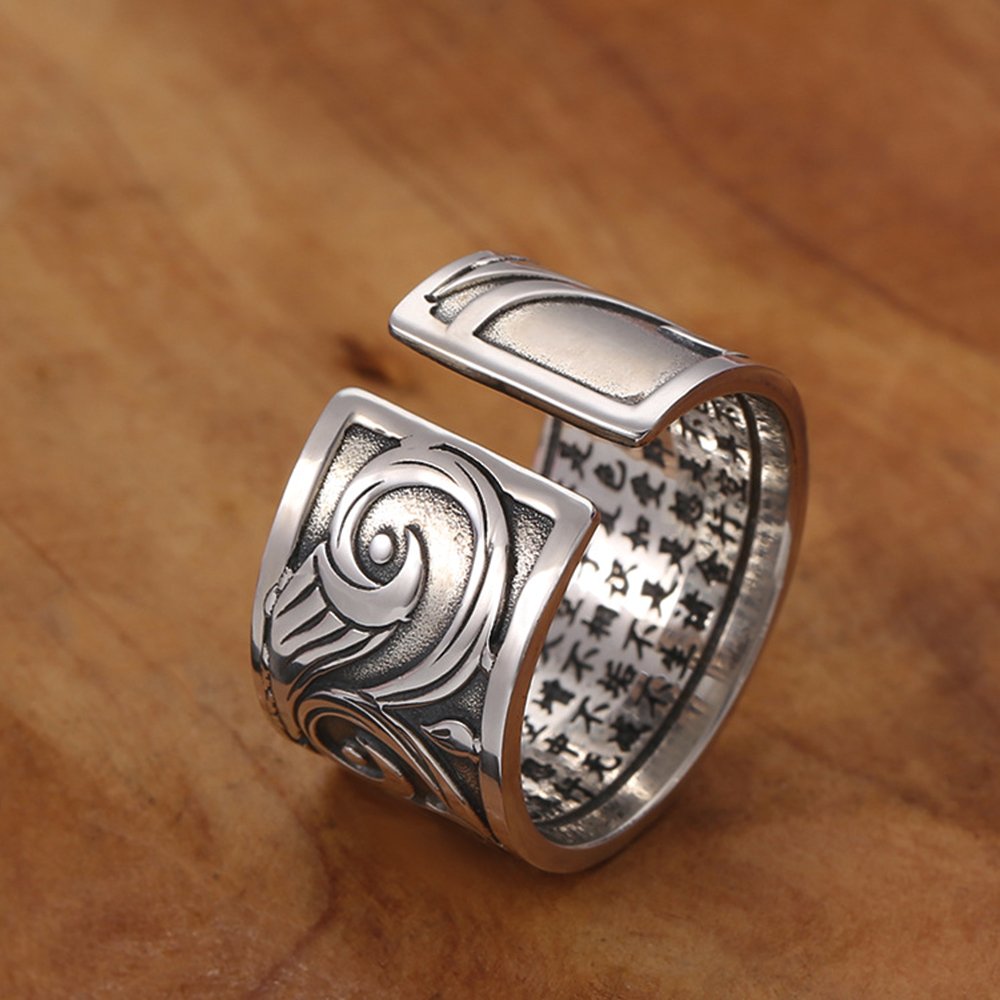 Feng Shui Lucky Carp Mantra Ring