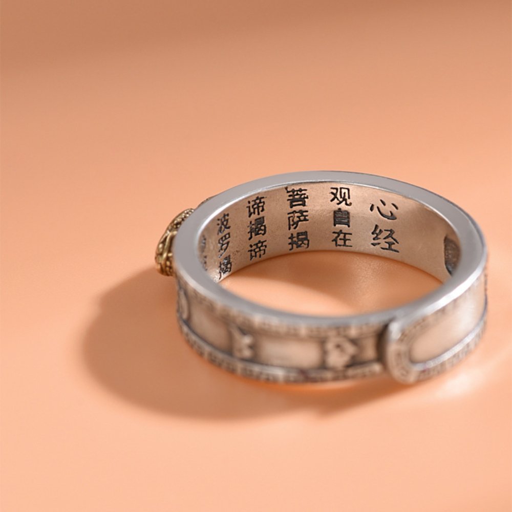 Feng Shui Pixiu Mantra Couple Ring