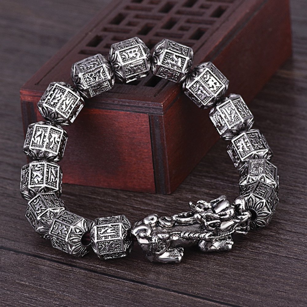 Feng Shui Pixiu Sanskrit Mantra Zodiac Bracelet