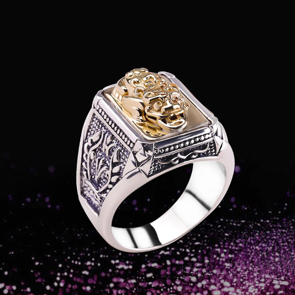 Feng Shui Pixiu Silver Ring