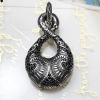 Thumbnail for Silver & Zirconia Maori Double Twist Pendant Necklace