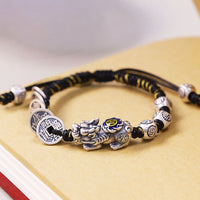 Thumbnail for Five Emperor Coins Fortune Pixiu Bracelet