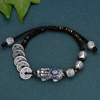 Thumbnail for Five Emperor Coins Fortune Pixiu Bracelet