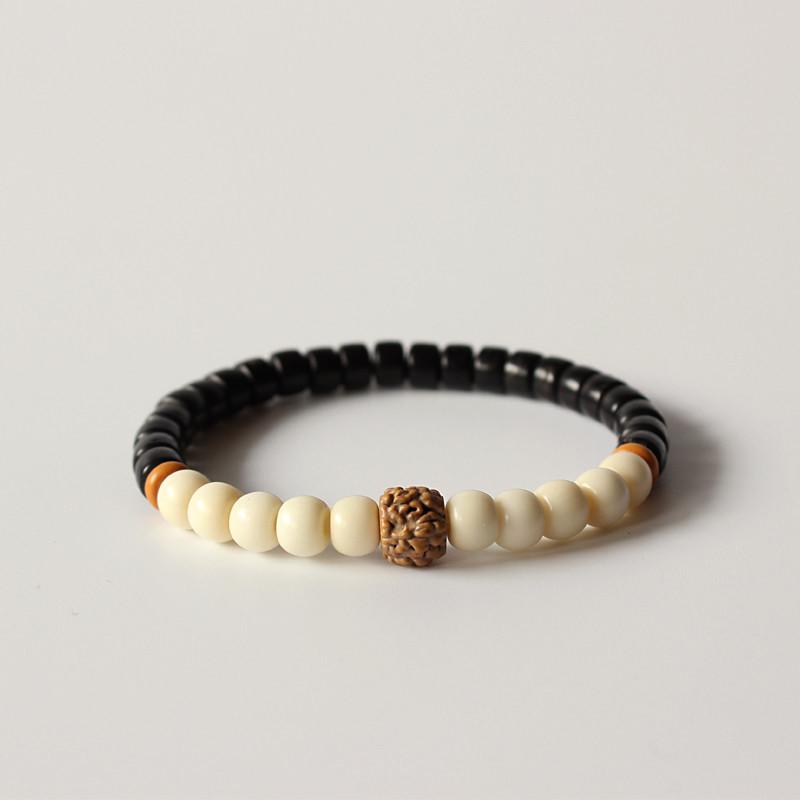 Buddhism Natural Tagua Nut Coconut Shell Rudraksha  Bracelet