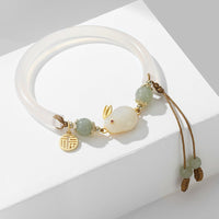 Thumbnail for Fortune Rabbit White Chalcedony Bracelet