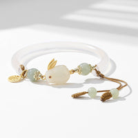 Thumbnail for Fortune Rabbit White Chalcedony Bracelet