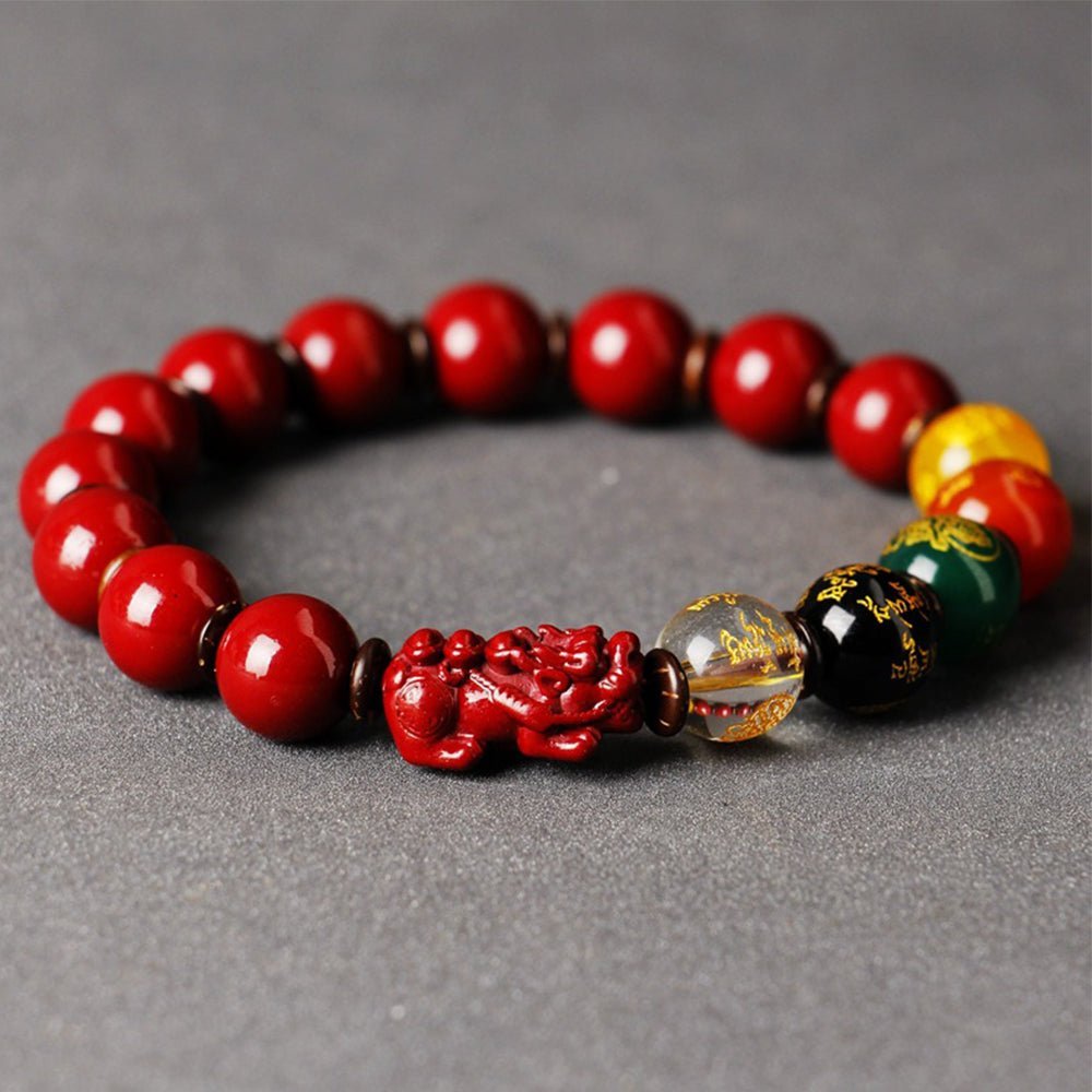 God of Wealth Pixiu Cinnabar Bracelet