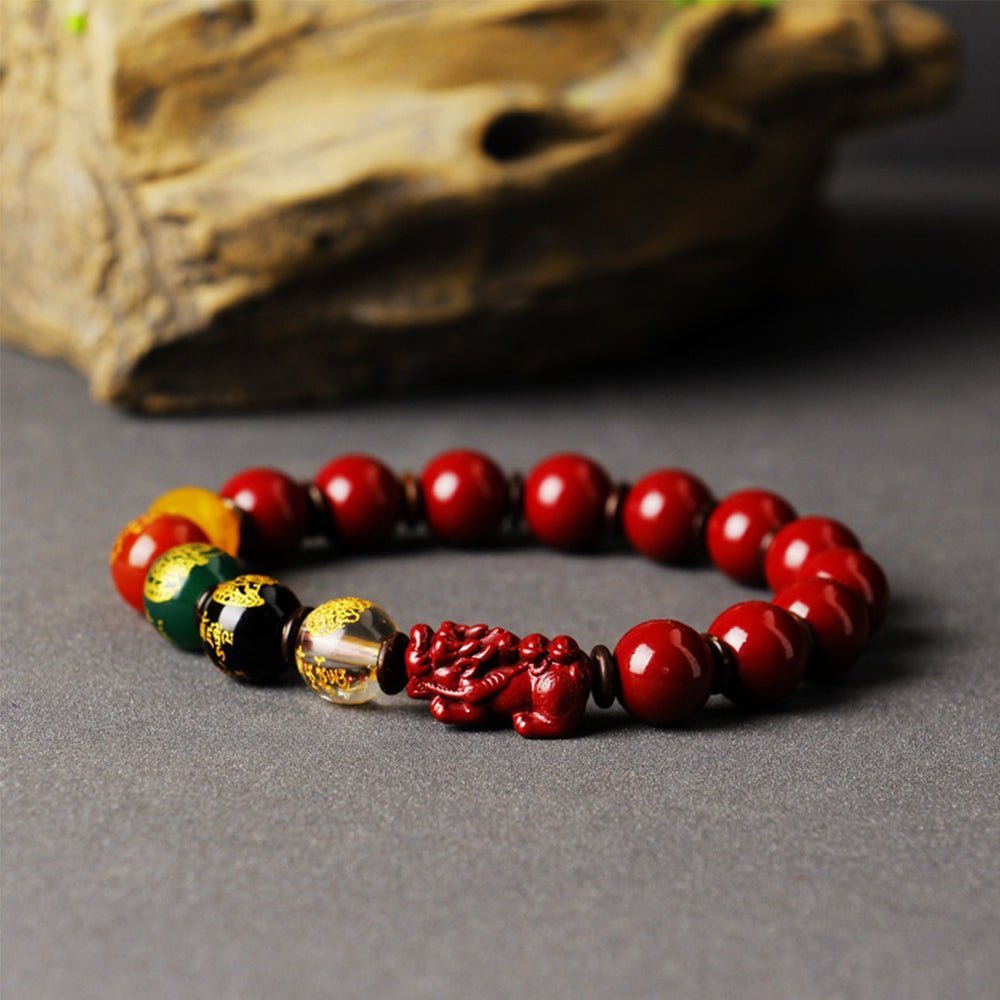 God of Wealth Pixiu Cinnabar Bracelet