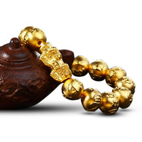 Thumbnail for Gold Pixiu Wealth Mantra Bracelet