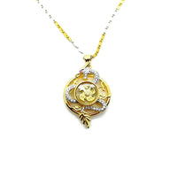 Thumbnail for Gold Rotating Windmill Energy with Dragon Feng Shui Lucky Necklace