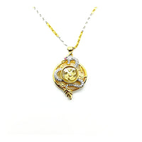 Thumbnail for Gold Rotating Windmill Energy with Dragon Feng Shui Lucky Necklace