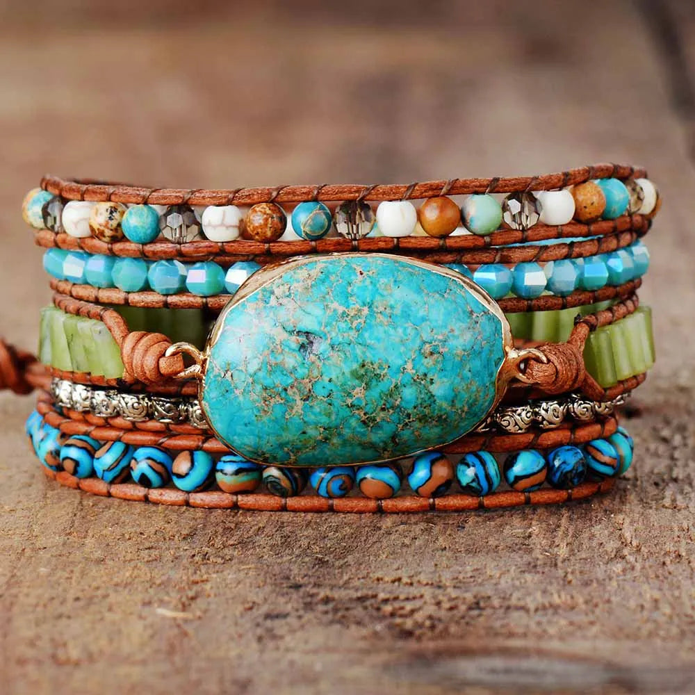 Calming Turquoise Wrap Bracelet