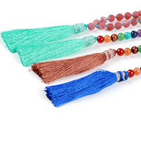 Thumbnail for Natural 7 Chakra Tassel Mala Necklace