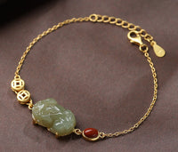 Thumbnail for Green Jade Pixiu Fortune Bracelet