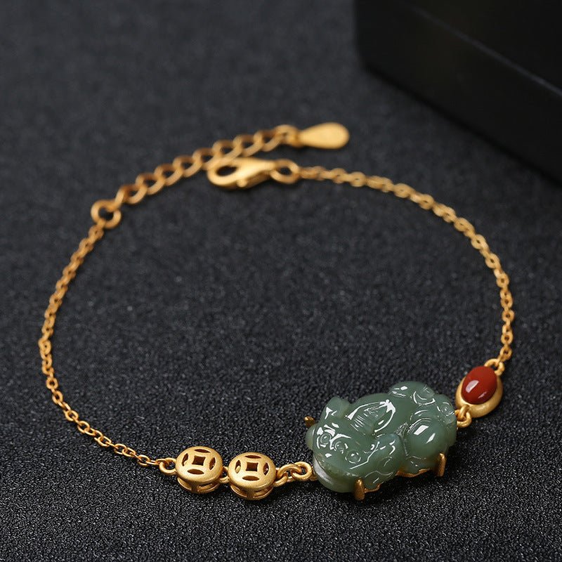 Green Jade Pixiu Fortune Bracelet