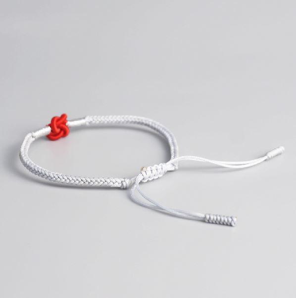 Tibetan Buddhist ETERNAL ' HEART' KNOT  hand tied Bracelet