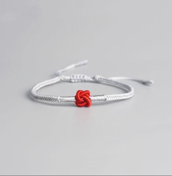 Tibetan Buddhist ETERNAL ' HEART' KNOT  hand tied Bracelet